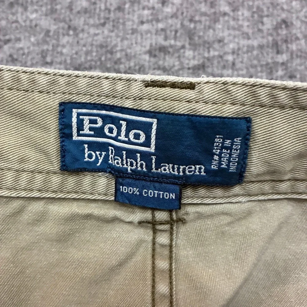 Polo Ralph Lauren Cargo Shorts Mens 38 Chino Gorpcore Utility Military Y2K 90s